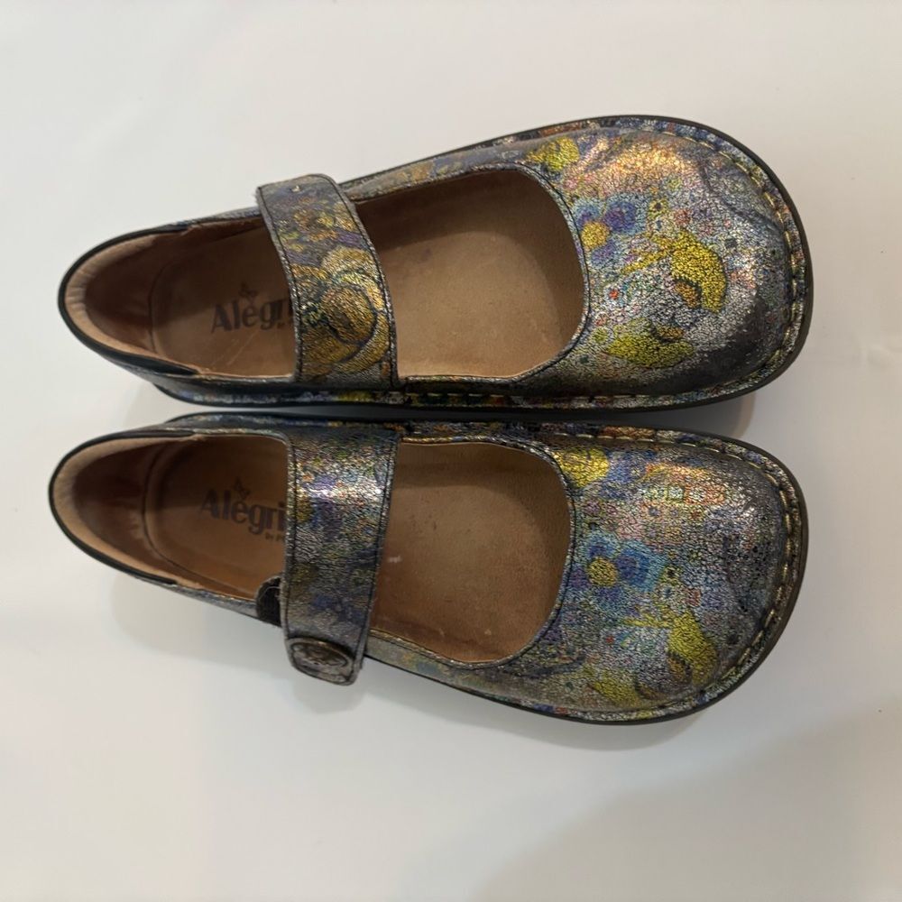 ALEGRIA Paloma Gypsy Rose Mary Jane Shoes 39 Multi-Colored EUC - Picture 2 of 11